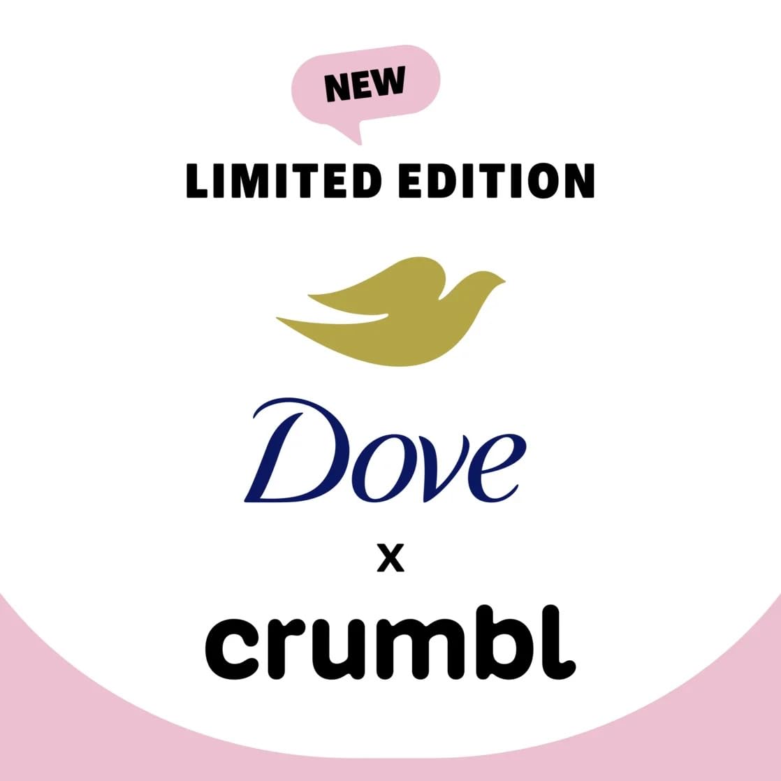 Dove Crumbl Limited Edition Body Care Gift Set Strawberry Crumb Cake, 2 Count