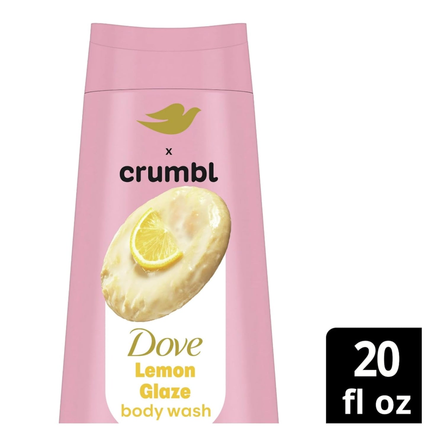 Dove Moisturizing Liquid Body Wash & Scrub | Lemon Glaze | 20oz Wash + 15oz Scrub