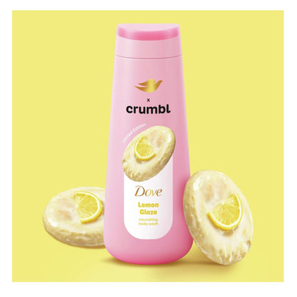 Dove Moisturizing Liquid Body Wash & Scrub | Lemon Glaze | 20oz Wash + 15oz Scrub