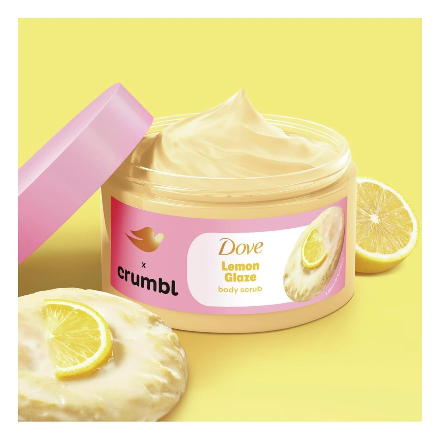 Dove Moisturizing Liquid Body Wash & Scrub | Lemon Glaze | 20oz Wash + 15oz Scrub